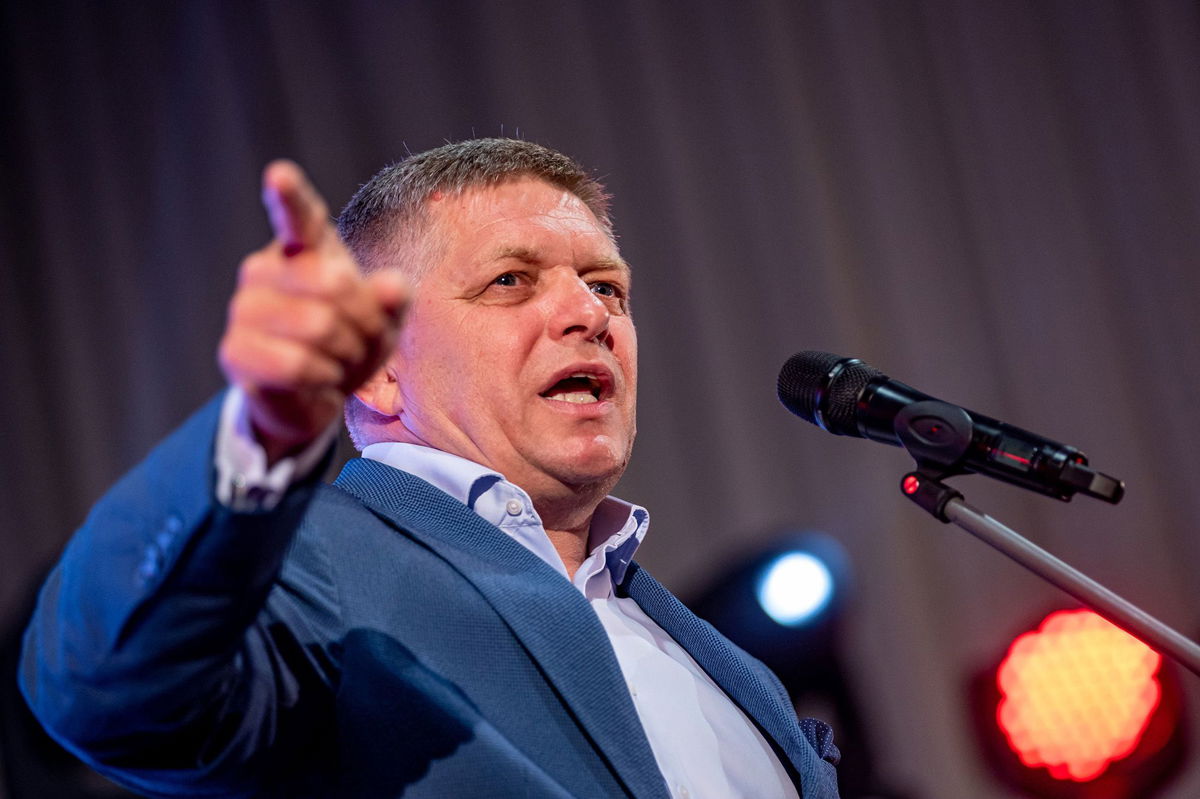 <i>Martin Divisek/EPA-EFE/Shutterstock</i><br/>Former Slovak Prime Minister Robert Fico has called for stopping military aid to neighboring Ukraine.