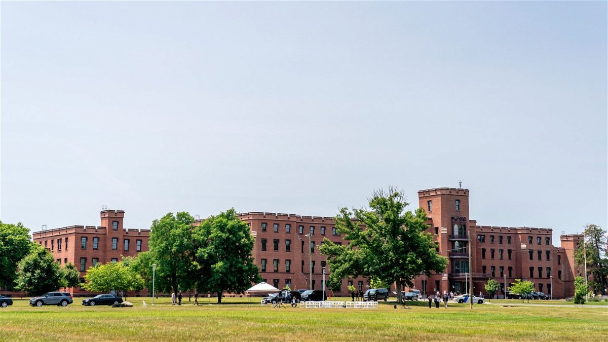 <i>Andrew Harnik/AP</i><br/>The Department of Homeland Security's St. Elizabeths Campus is seen here in Washington on June 15. The DHS is investigating whether floor plans and other security information were exposed in a ransomware attack.