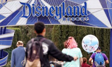 People are seen here entering Disneyland in Anaheim