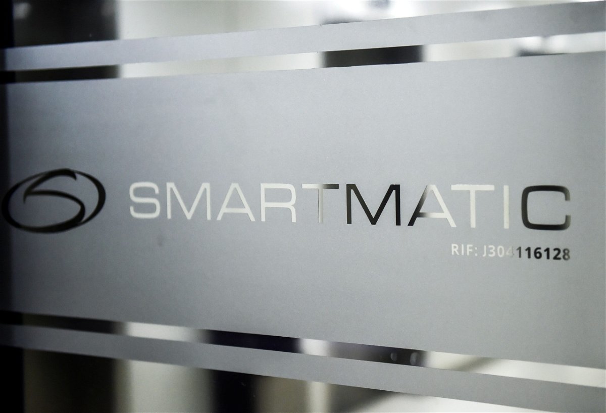 <i>Ronaldo Schemidt/AFP/Getty Images</i><br/>Picture of the logo of Smartmatic