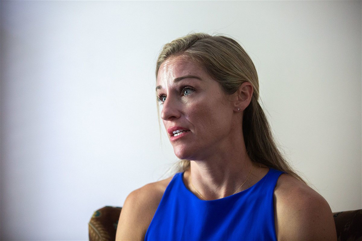 <i>Rebecca Wright/CNN</i><br/>Virginia Democrat Susanna Gibson denounced reports that she and her husband had performed sexual acts on a pornographic livestreaming website. Gibson is seen here on September 9.
