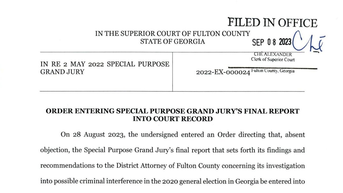 <i>CNN</i><br/>A Georgia state judge released the full final report of the special grand jury that investigated Donald Trump and his allies’ attempts to overturn the 2020 election in Georgia.