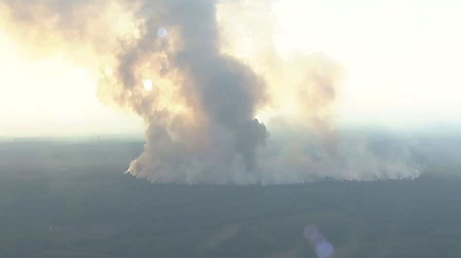 <i>KTRK</i><br/>A fire burning in Walker County