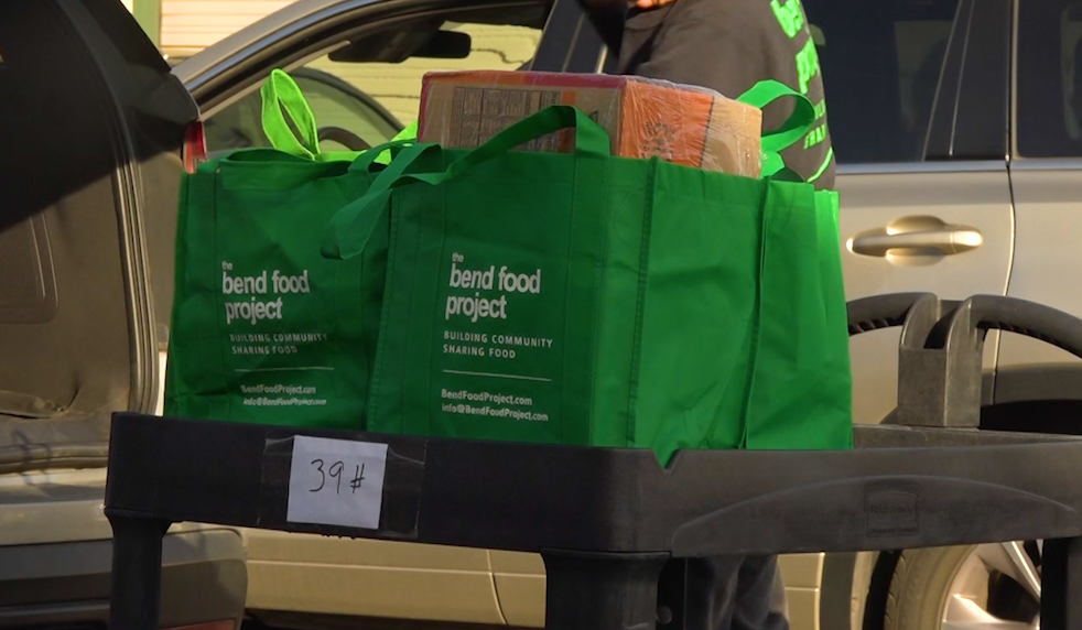 The power of the Green Bag Bend Food Project collects nonperishable food every 2 months for