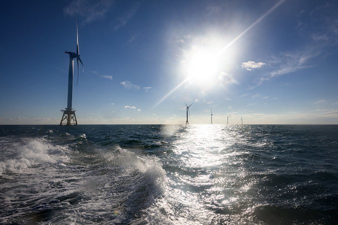 Block Island Wind Farm off Rhode Island coast was the first commercial offshore wind farm in the US