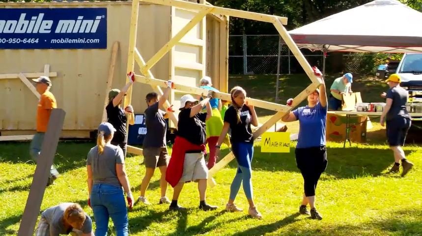 <i></i><br/>Hundreds of volunteers showed up on Wednesday to help build the Candace Pickens Memorial Park in Asheville
