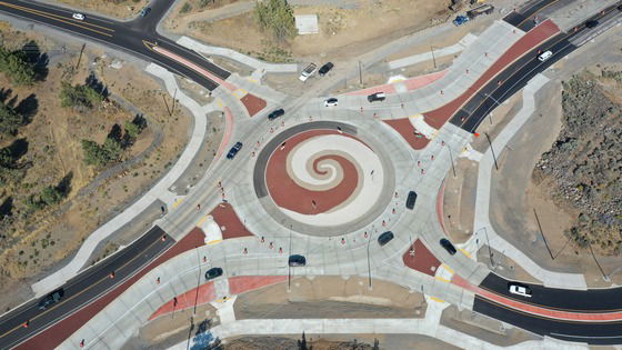 Two Lane Roundabouts On Hwy 20 At Cooley Road And Robal Lane Open New Roundabout Due Soon In