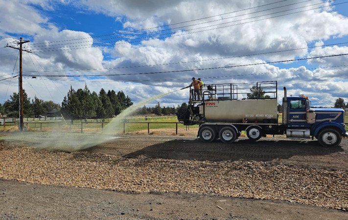 Installation of seeding at the Deschutes Market Road/Hamehook Road roundabout