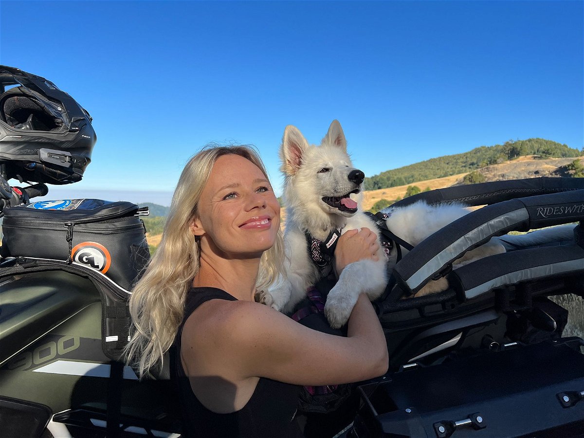 <i>Greg Stone</i><br/>Stone says that riding with a puppy has been a different experience