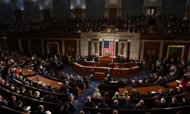 Members of the US House of Representatives gather for a vote on the nomination of Representative Jim Jordan