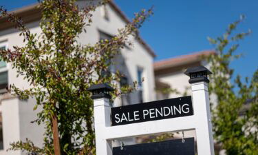 A "Sale Pending" sign outside a house in Morgan Hill