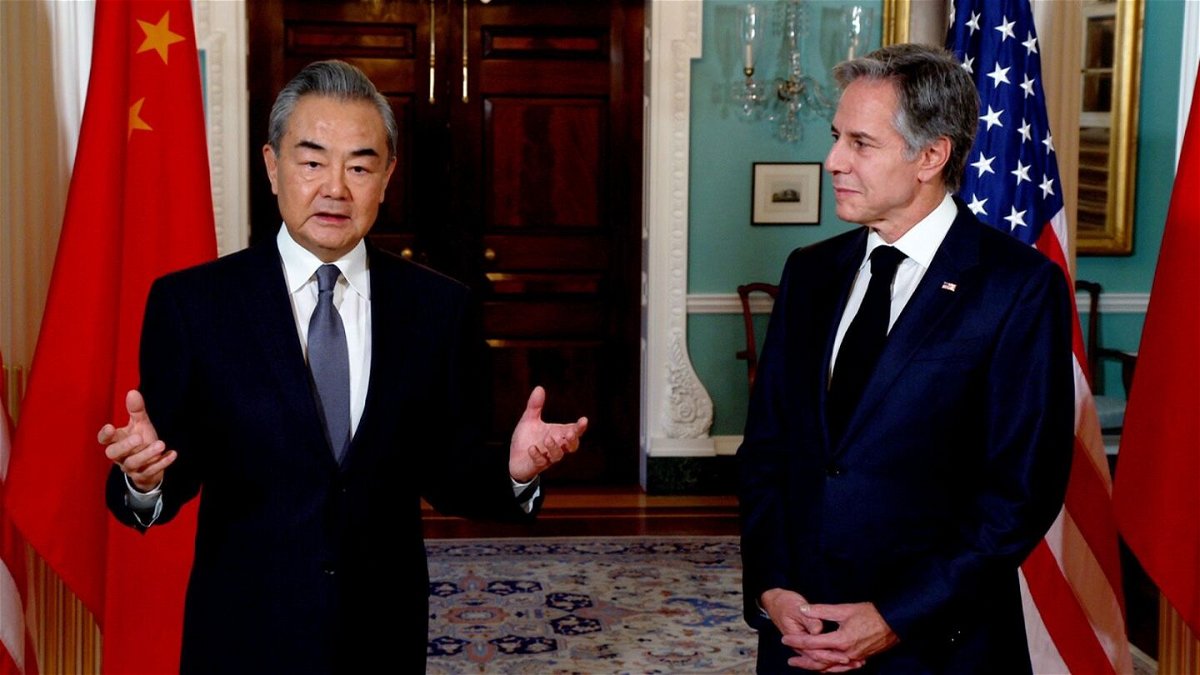<i>Pool</i><br/>US Secretary of State Antony Blinken met with his Chinese counterpart Wang Yi