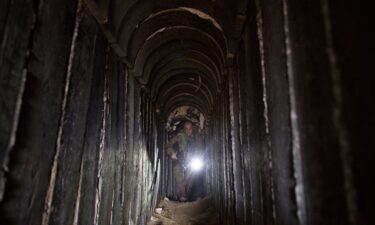 An Israeli commander tours Hamas and Islamic Jihad tunnels in February 2018.