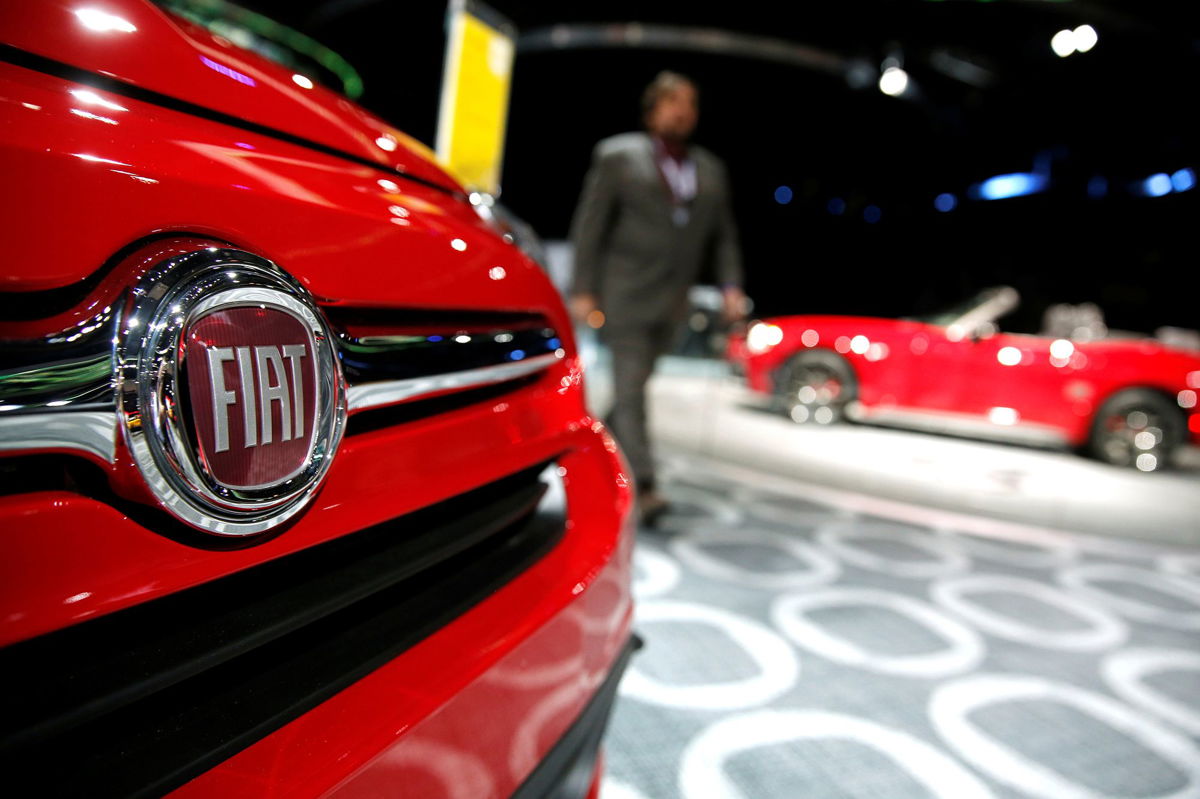 <i>Jonathan Ernst/Reuters</i><br/>A Fiat car is on display at the North American International Auto Show in Detroit