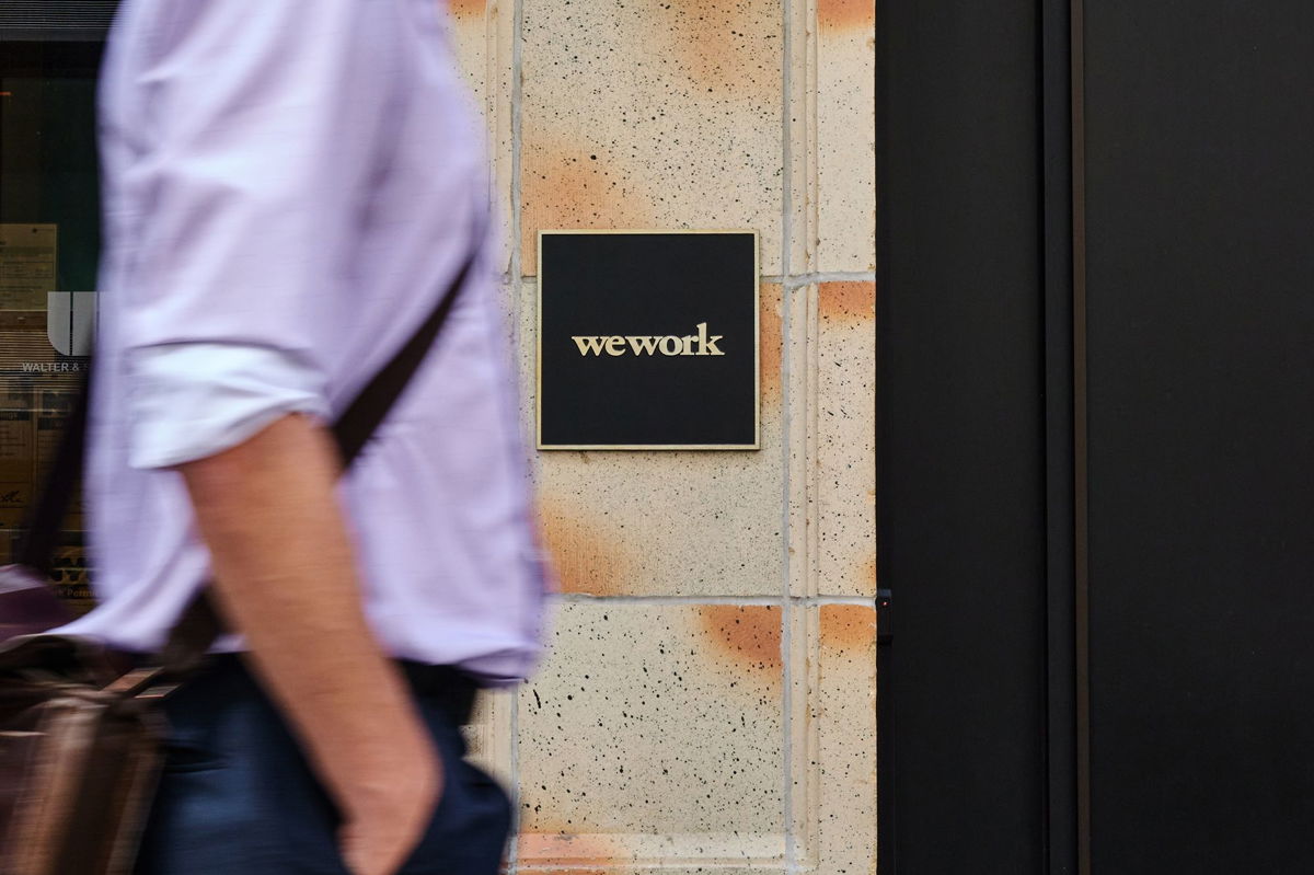 A WeWork location in New York on Monday