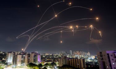 Israel's Iron Dome anti-missile system intercepts rockets launched from the Gaza Strip