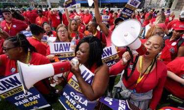 United Auto Workers members attend a rally in Detroit on September 15. From actors to autoworkers