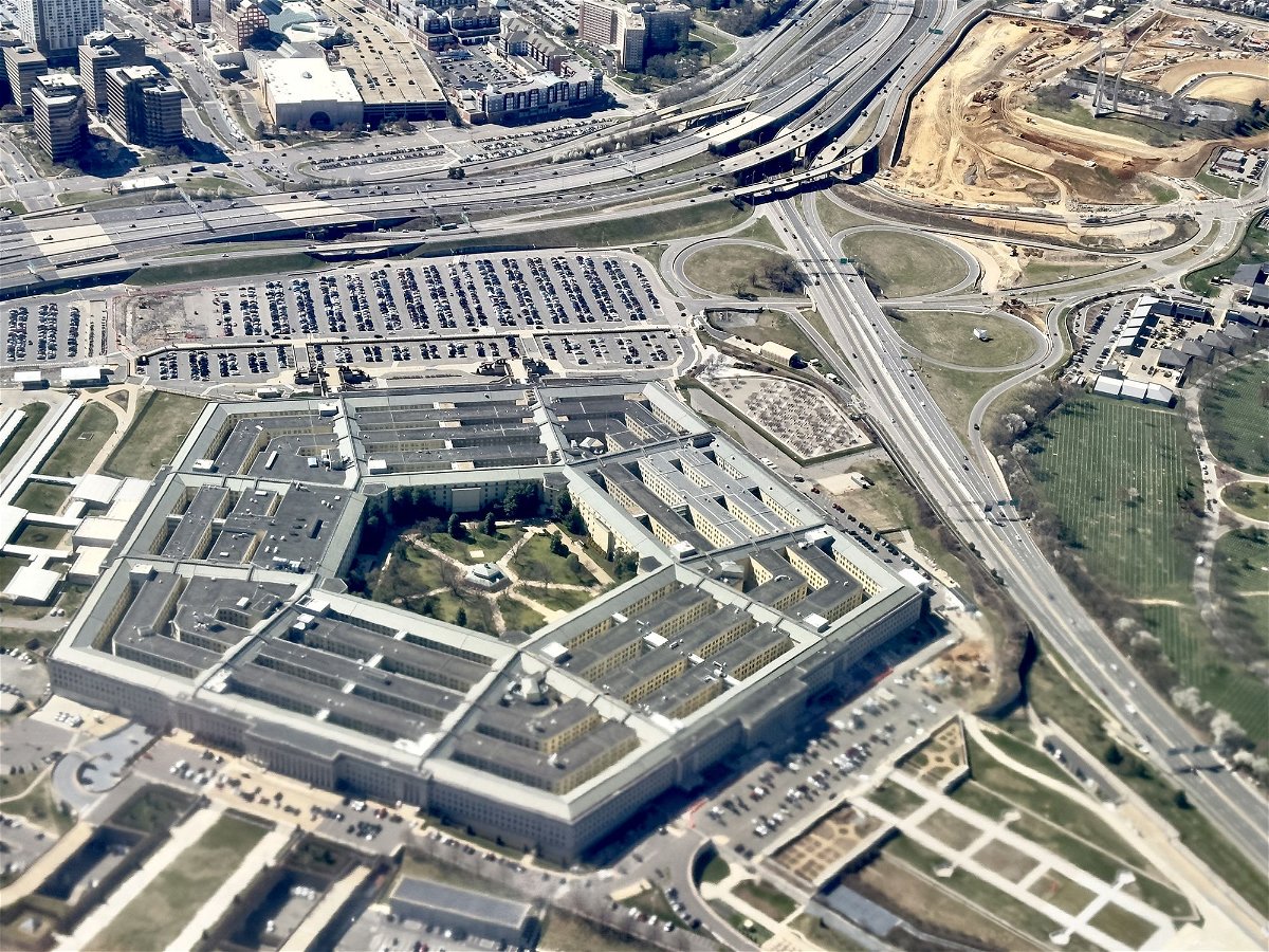 <i>Daniel Slim/AFP/Getty Images/FILE</i><br/>The Pentagon is seen here in this aerial photograph taken on March 8. Twenty four US military personnel sustained minor injuries from drone and rocket attacks on coalition military bases in Iraq and Syria on October 18.