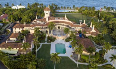 An aerial view of former President Donald Trump's Mar-a-Lago estate is seen Aug. 10