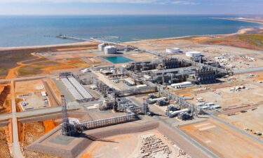 A general view of Chevron's Wheatstone LNG facility in Pilbara coast