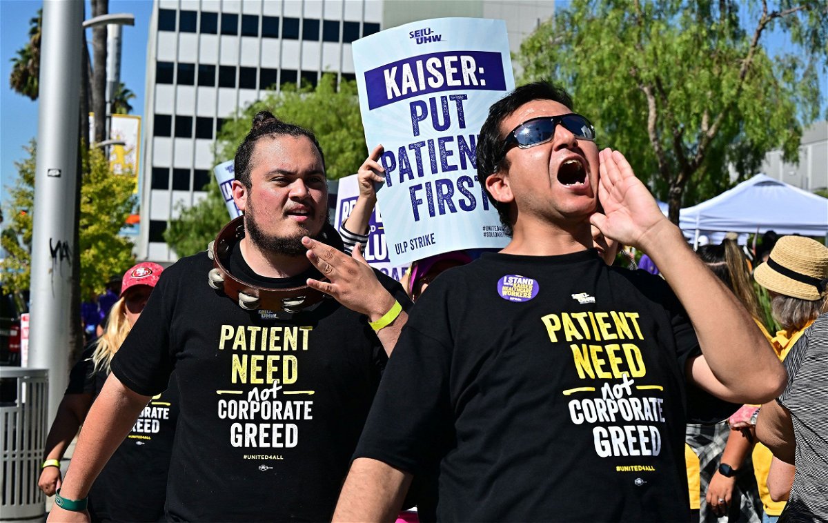 <i>Frederic J. Brown/AFP/Getty Images</i><br/>Kaiser Permanente health care employees