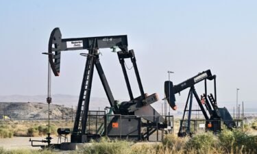 Working oil pumpjacks in Kern County