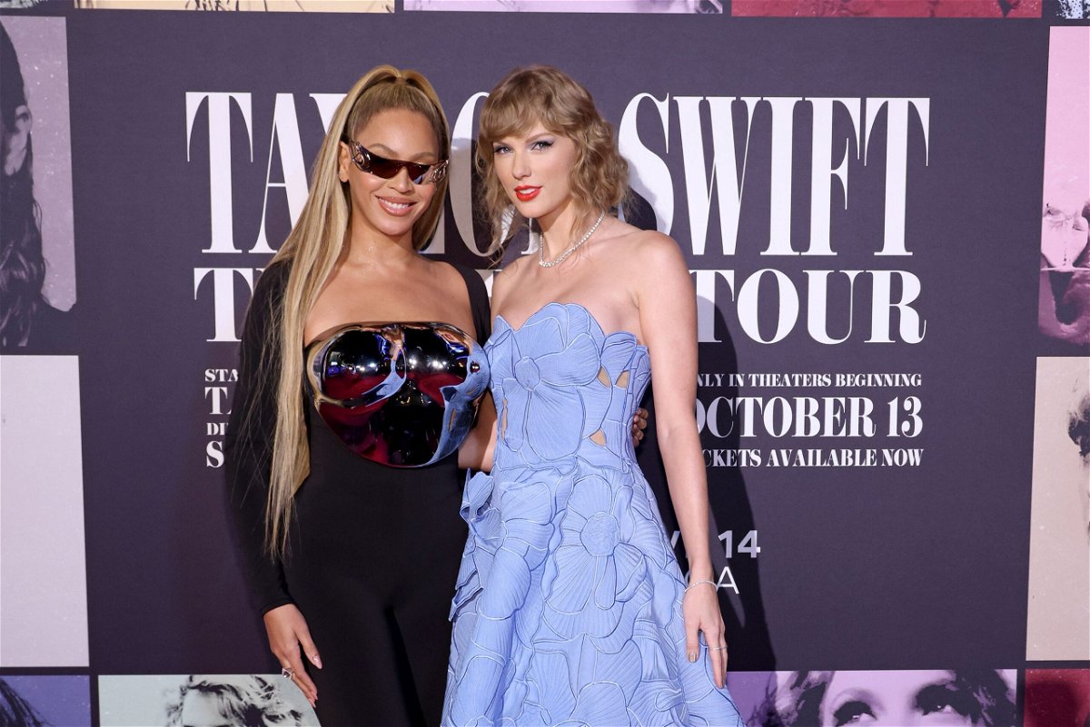 <i>John Shearer/Getty Images</i><br/>Beyoncé and Taylor Swift attend the 