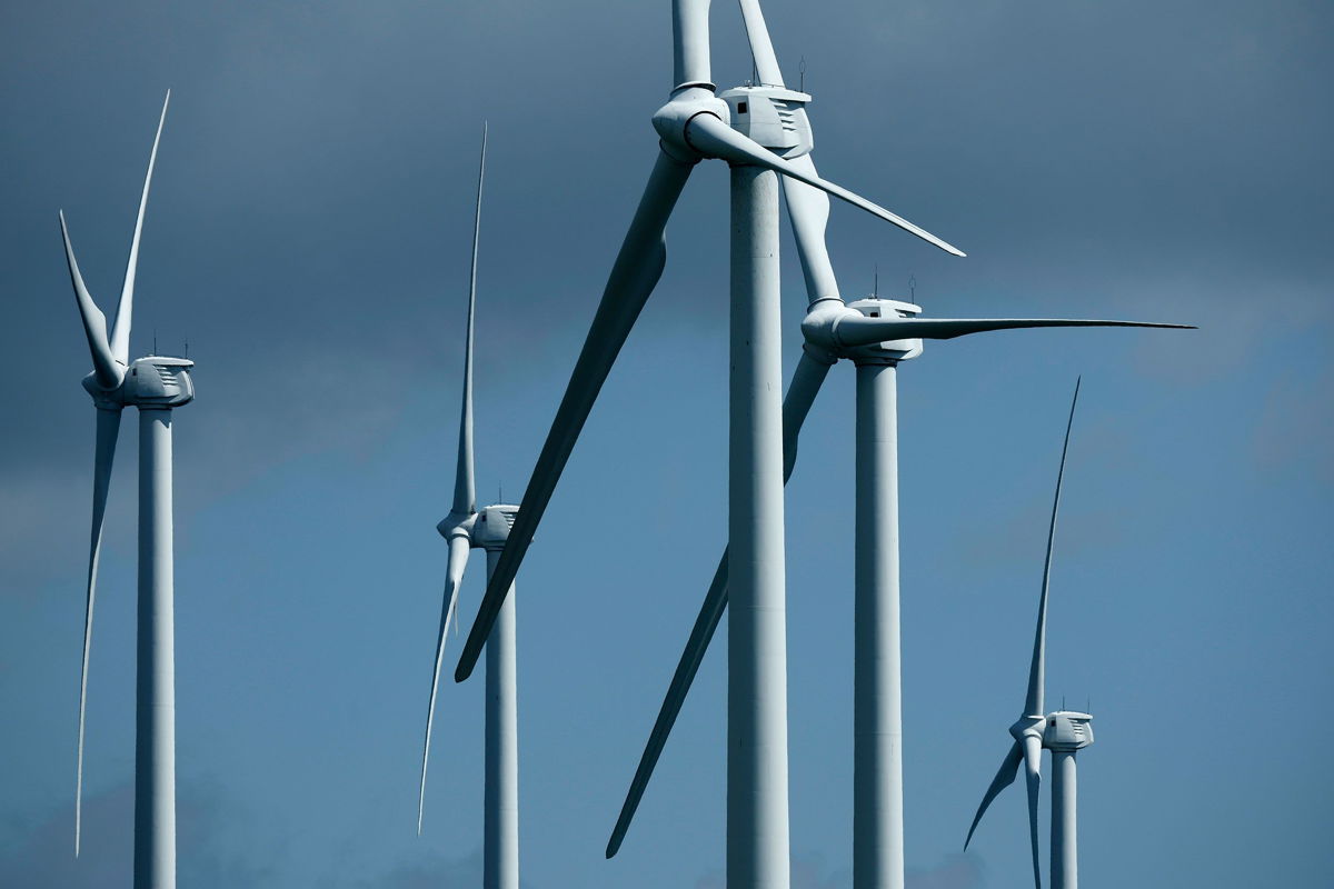 <i>Chip Somodevilla/Getty Images</i><br/>Turbines that are part of Constellation Energy's Criterion Wind Project stand along the ridge of Backbone Mountain in August 2022 near Oakland