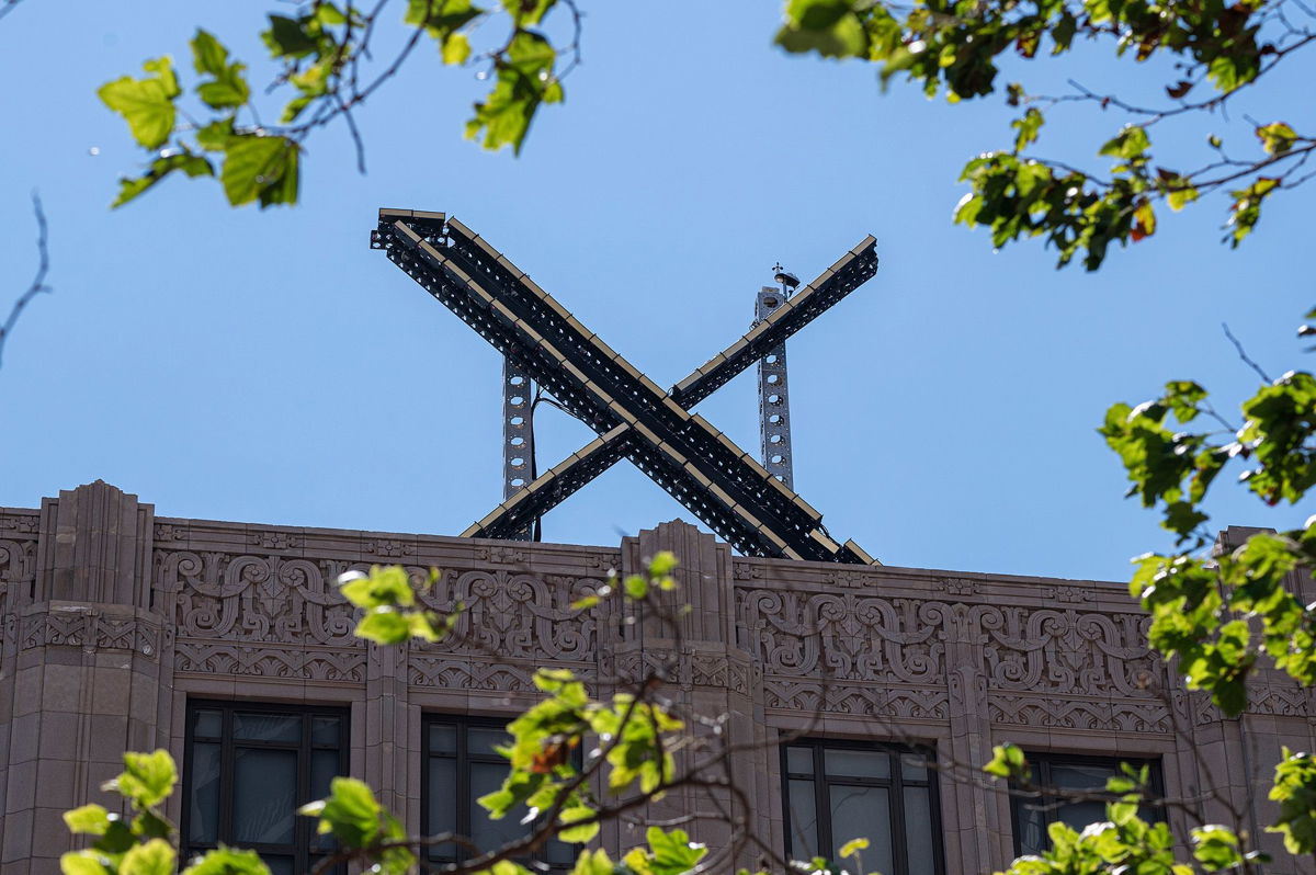 <i>David Paul Morris/Bloomberg/Getty Images</i><br/>Pictured is the new X logo at the company's headquarters in San Francisco