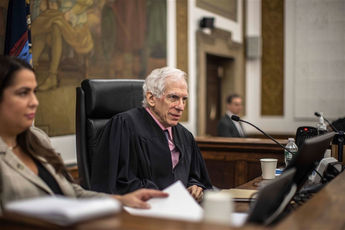 <i>Dave Sanders/Pool/AP</i><br/>Judge Arthur Engoron presides over former President Donald Trump's fraud trial in New York Supreme Court on October 3