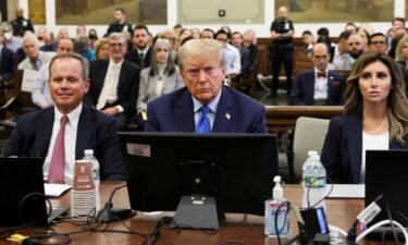 Former President Donald Trump attends the trial of himself