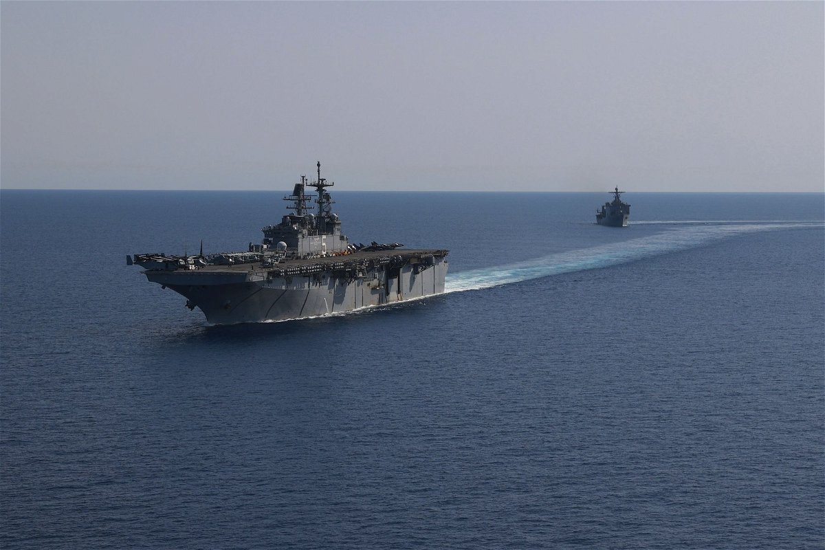 <i>Riley Gasdia/US Navy/AP</i><br/>This file photo released by the US Navy shows the amphibious assault ship USS Bataan