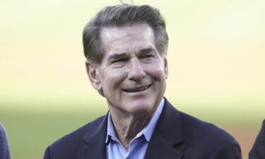 Former baseball player Steve Garvey is seen before a Los Angeles Dodgers game on April 29.