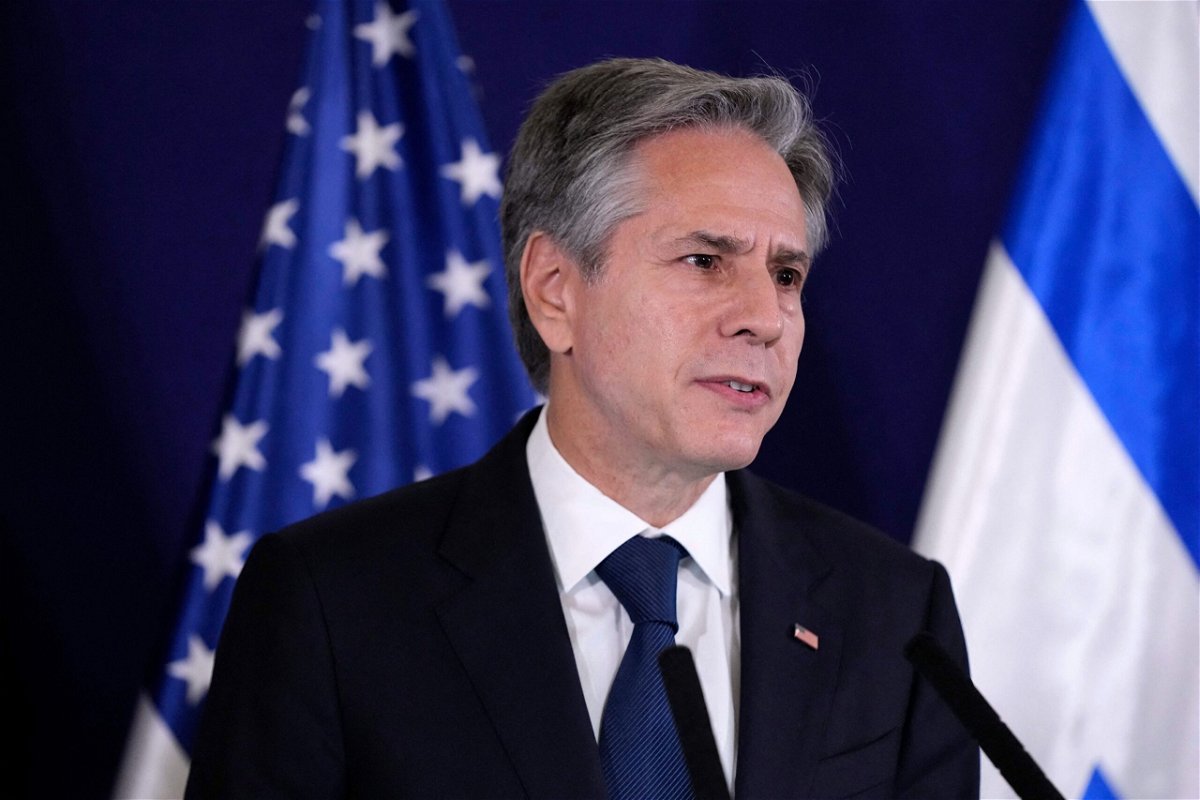 <i>Jacquelyn Martin/AFP/Getty Images</i><br/>Secretary of State Antony Blinken on Thursday pledged that the United States will never falter from its support for Israel.