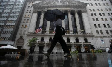 The New York Stock Exchange (NYSE) in New York is seen here on October 20.