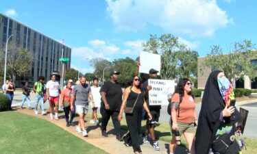 Protesters gather in Decatur