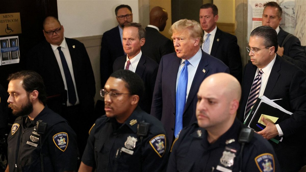 <i>Brendan McDermid/Reuters</i><br/>Former President Donald Trump is pictured here at a Manhattan courthouse in New York City on October 2.