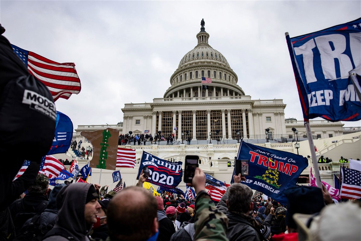 <i>Samuel Corum/Getty Images/FILE</i><br/>Supporters of Donald Trump storm the US Capitol on January 6