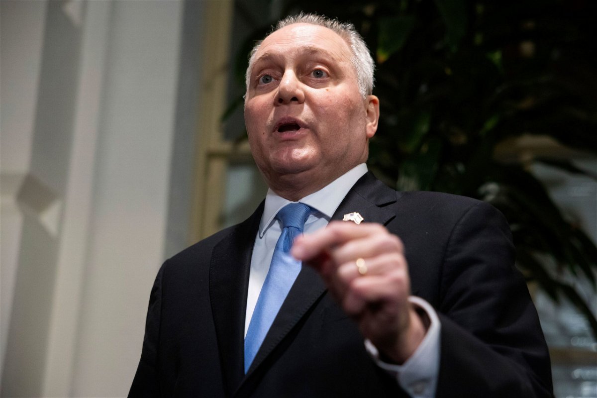 <i>Francis Chung/POLITICO/AP</i><br/>Rep. Steve Scalise speaks with reporters at the US Capitol October 12