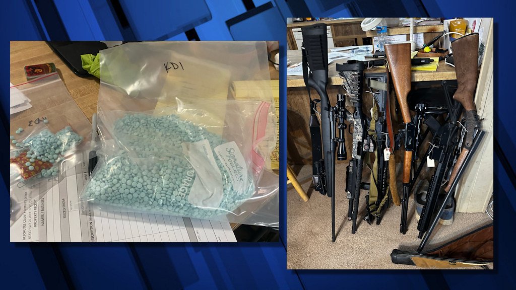 C.O. drug agents display fentanyl, weapons seized in raids