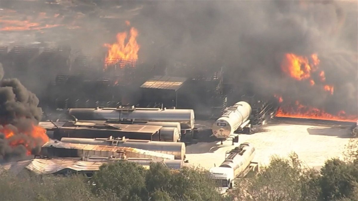 <i>KTRK</i><br/>A Houston-area chemical plant caught fire on Wednesday.