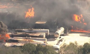 A Houston-area chemical plant caught fire on Wednesday.