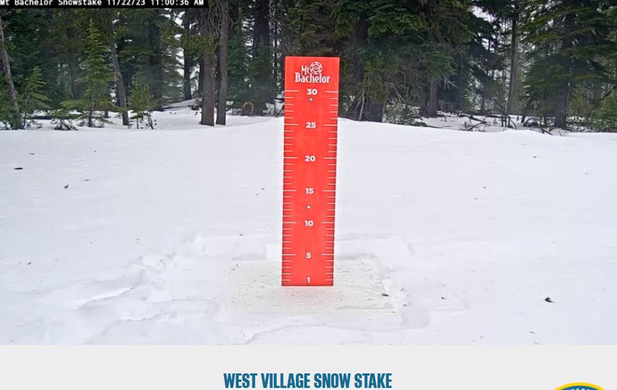Mt. Bachelor's snow stake Wednesday morning tells the tale