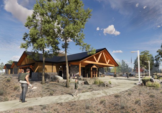 Rendering of new Sisters Ranger Station, due for completion in 2025