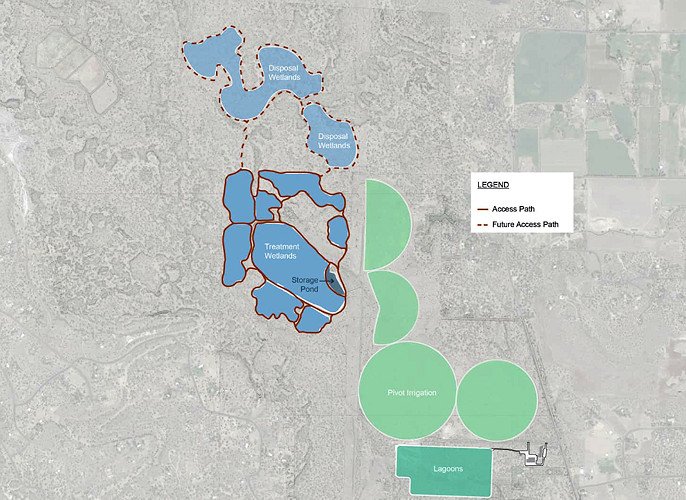 Map of planned Redmond Wetlands Complex