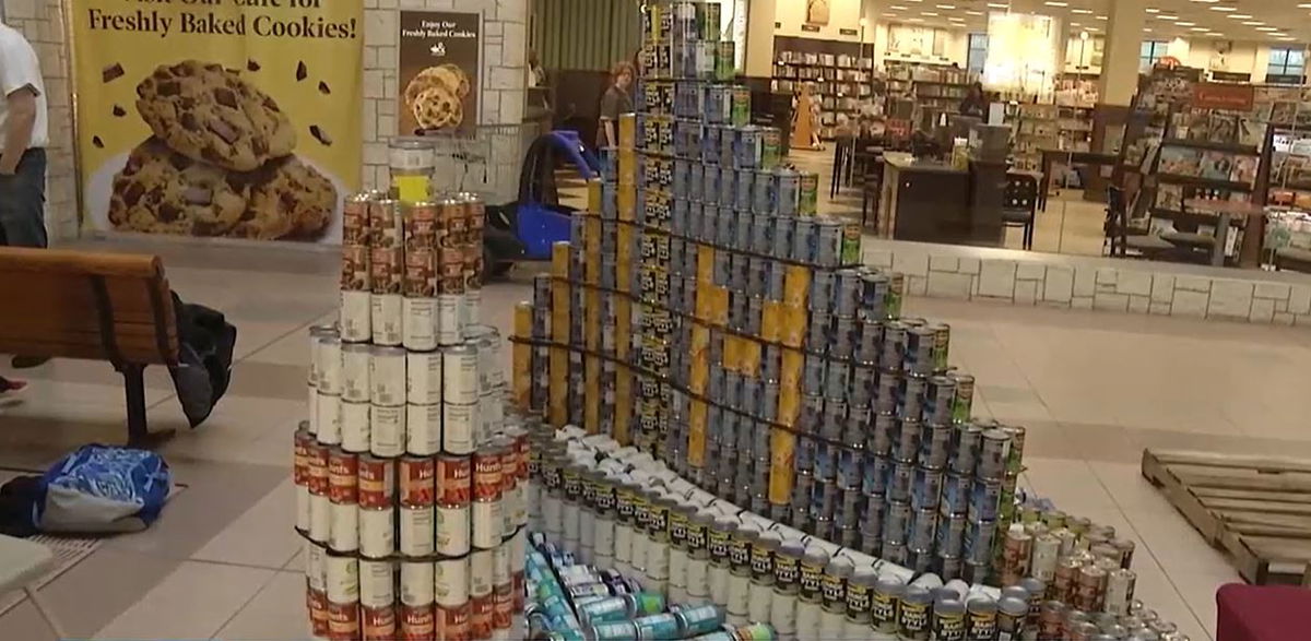 Midland Co. students build artistic structures out of cans for ...