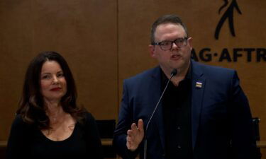 SAG-AFTRA National Executive Director and Chief Negotiator Duncan Crabtree Ireland speaks during a presser on November 10