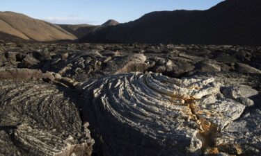 A lava field formed after the 2021 eruption of the Fagradalsfjall volcano and the site is located close to the town Grindavik on Iceland's southwest coast.