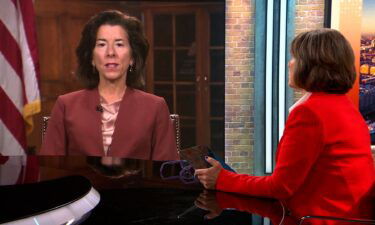 US Commerce Secretary Gina Raimondo speaks with CNN's Christiane Amanpour on November 9.