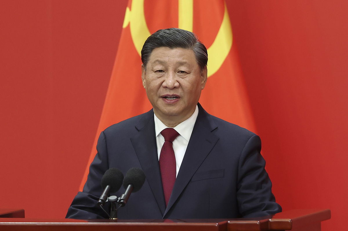 <i>Lintao Zhang/Getty Images</i><br/>Chinese leader Xi Jinping greets foreign journalists at the Great Hall of the People in Beijing on October 23